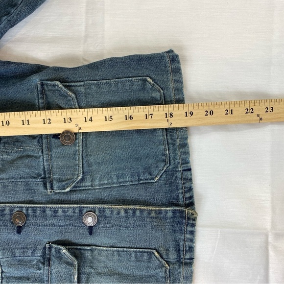 American Eagle‎ Outfitters Women's Penny Lane Jean Jacket Faux Fur Collar Sz XS - Picture 10 of 11